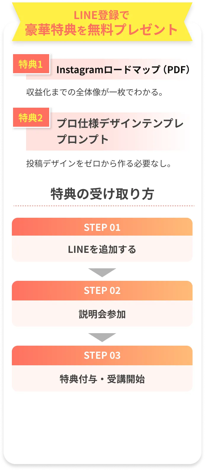 LINE登録で豪華特典を無料プレゼント